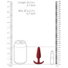 Shots Toys Plug en silicone Slim Butt 7.5 x 2cm Rouge
